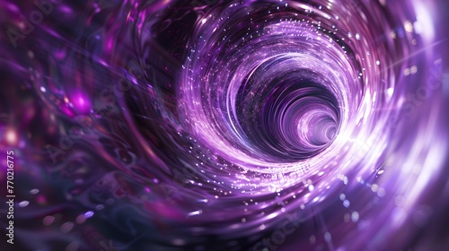 Cosmic Wormhole in Purple Hues Wallpaper Background