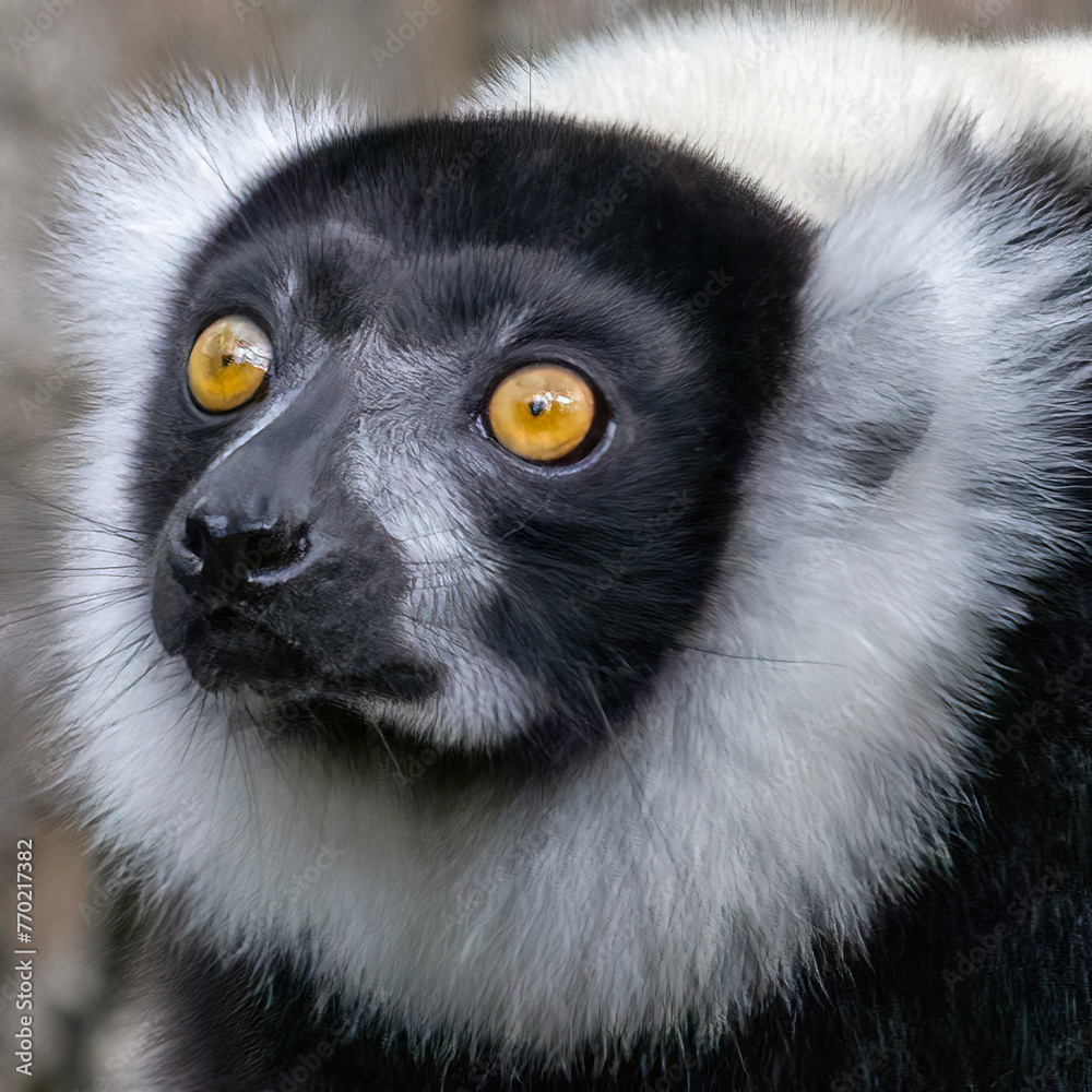 Naklejka premium Lemur