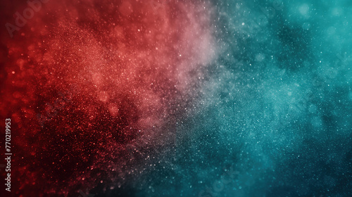 red and green gradient background with smoke