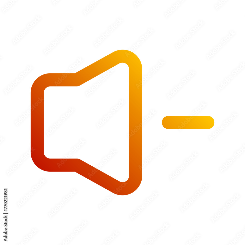 volume down gradient icon volume down gradient icon