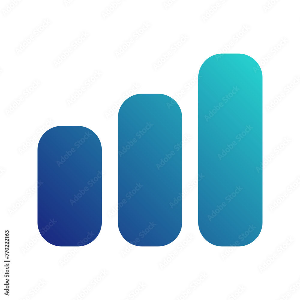bar chart gradient icon bar chart gradient icon