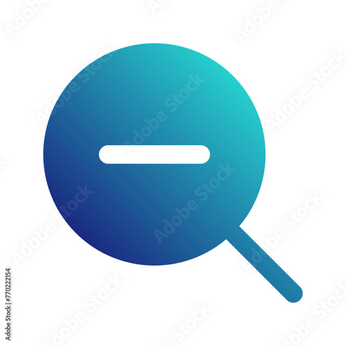 zoom out gradient icon