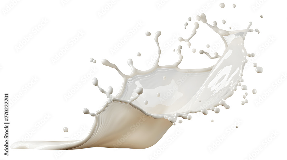 Fototapeta premium Milk Splash on transparent png