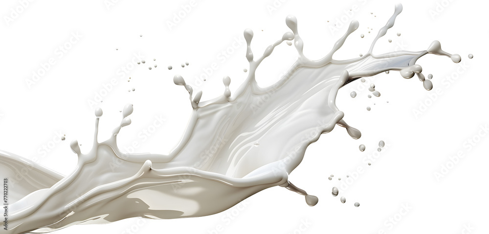 Obraz premium Milk Splash on transparent png