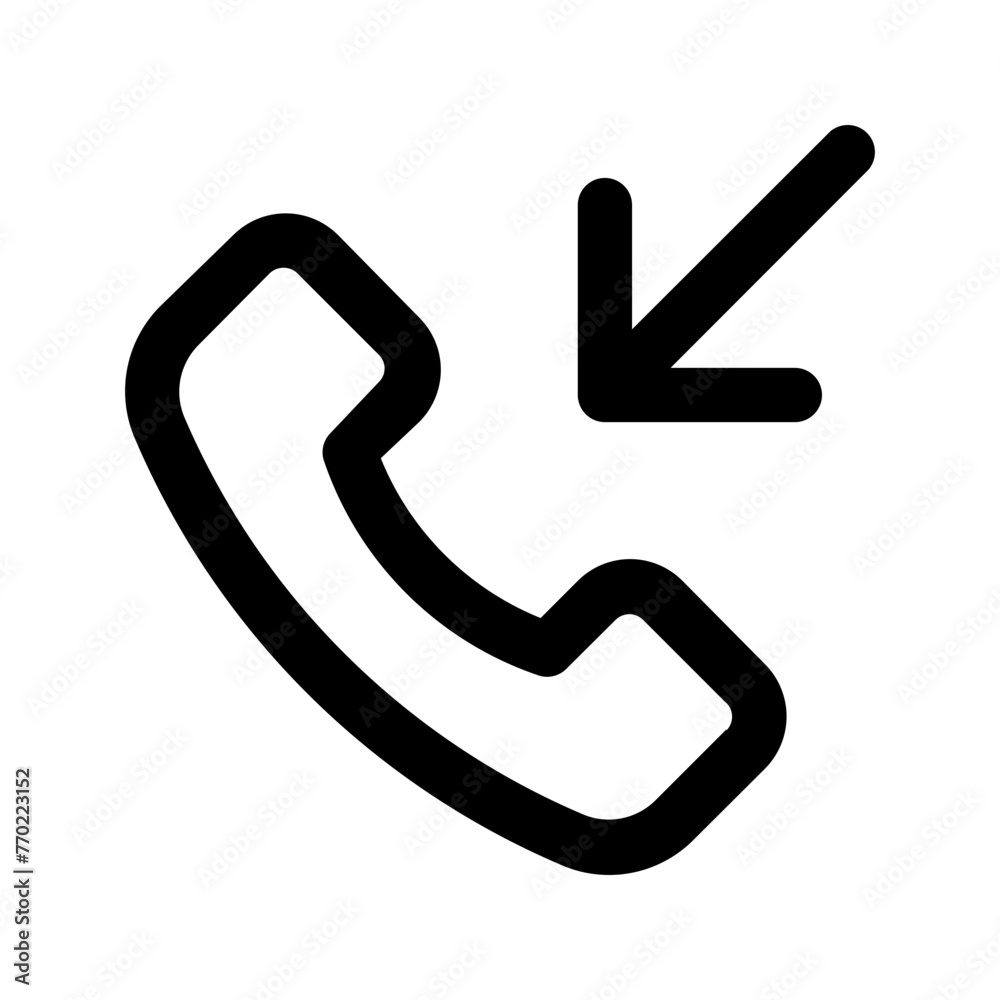 incoming call line icon incoming call line icon