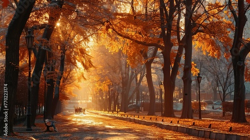 autumn in the park , Landscape photography 