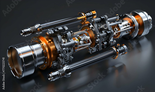 3d rendering of hydraulic elements