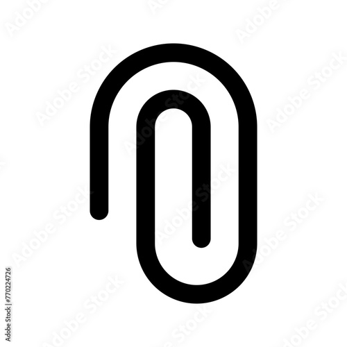 paper clip line color icon