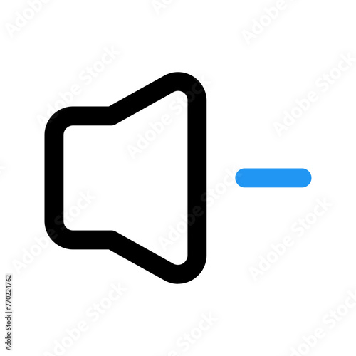 volume down line color icon