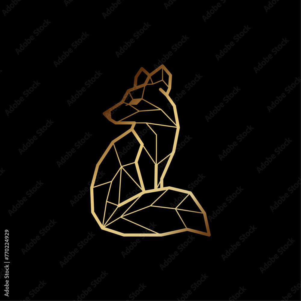 Geometric Luxury Fox Logo Geometric Luxury Fox Logo
