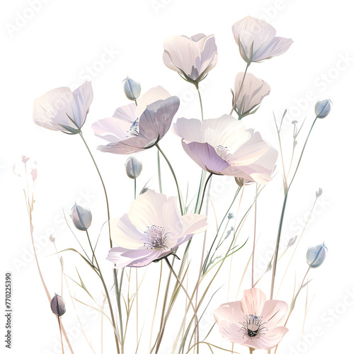 flowers on a white background © AI STOCK
