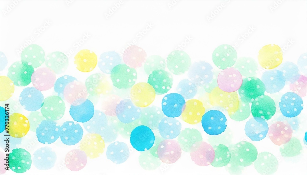 Watercolor background with polka dots. Watercolor background with polka dots.