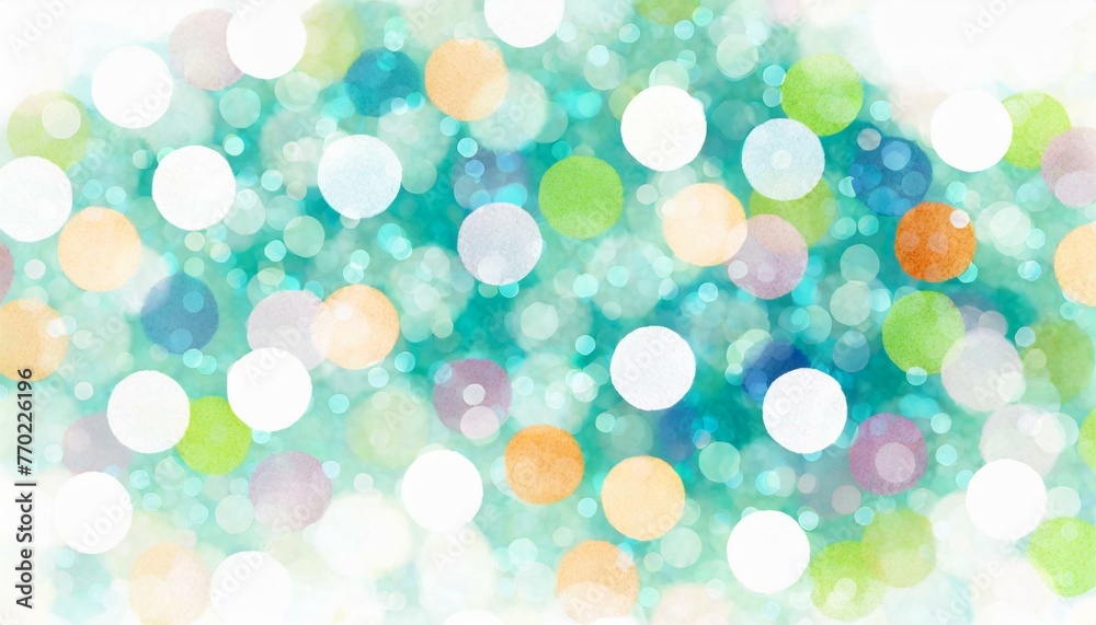 Watercolor background with polka dots.
