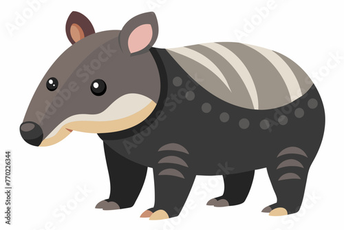 tapir silhouette vector illustration