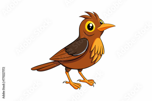 thrush silhouette vector illustration
