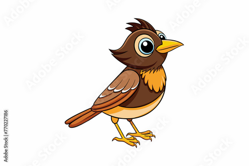 thrush silhouette vector illustration