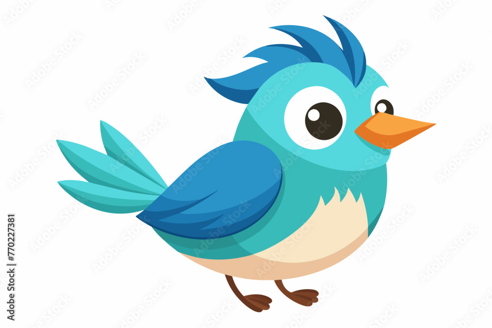 titmouse silhouette vector illustration