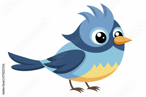 titmouse silhouette vector illustration