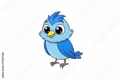 titmouse silhouette vector illustration