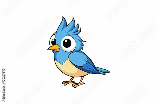 titmouse silhouette vector illustration