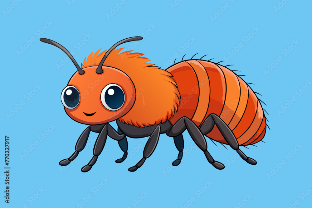 velvet ant silhouette vector illustration velvet ant silhouette vector illustration