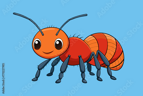 velvet ant silhouette vector illustration