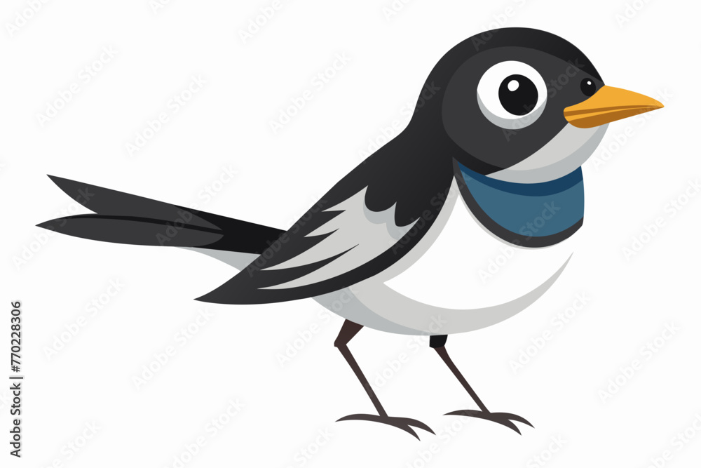 wagtail bird silhouette vector illustration