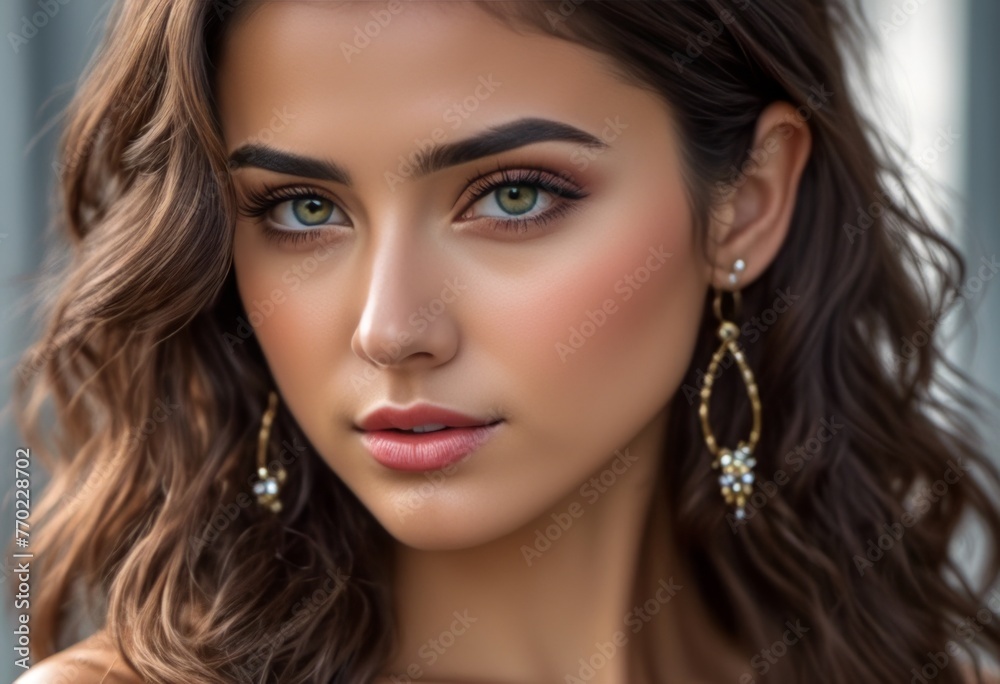 A Portrait Of Breathtakingly Gorgeous, Exotic, Beautiful Woman.
