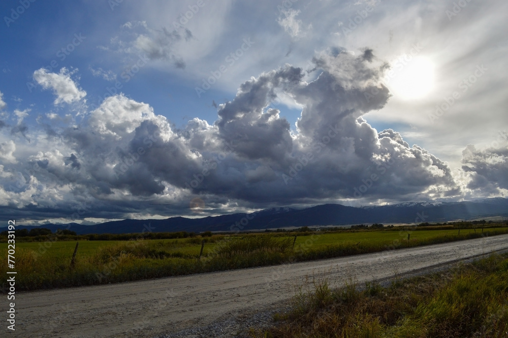 Stormy Sky Over Eastern Idaho Farmland