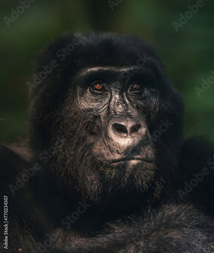 close up of a black and male monkey  © BUCKY AnimalVisions