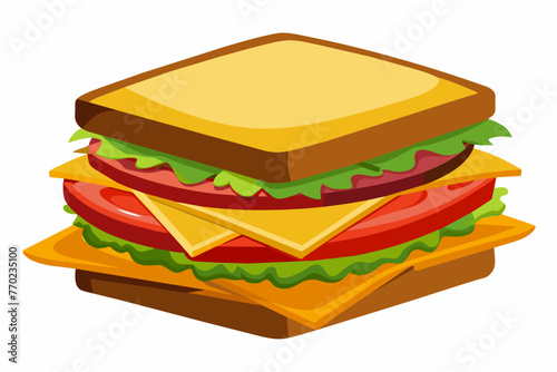 sandwich silhouette vector illustration