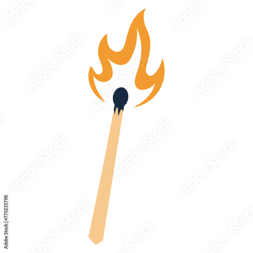 burning match illustration