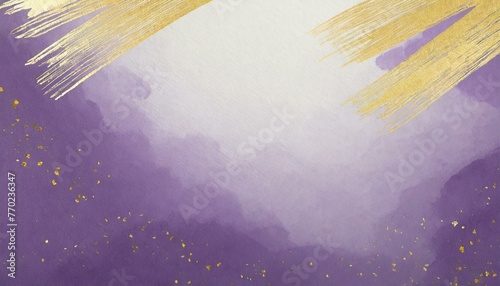 雅な和風イメージの紫と金の背景（和、和風、和紙）