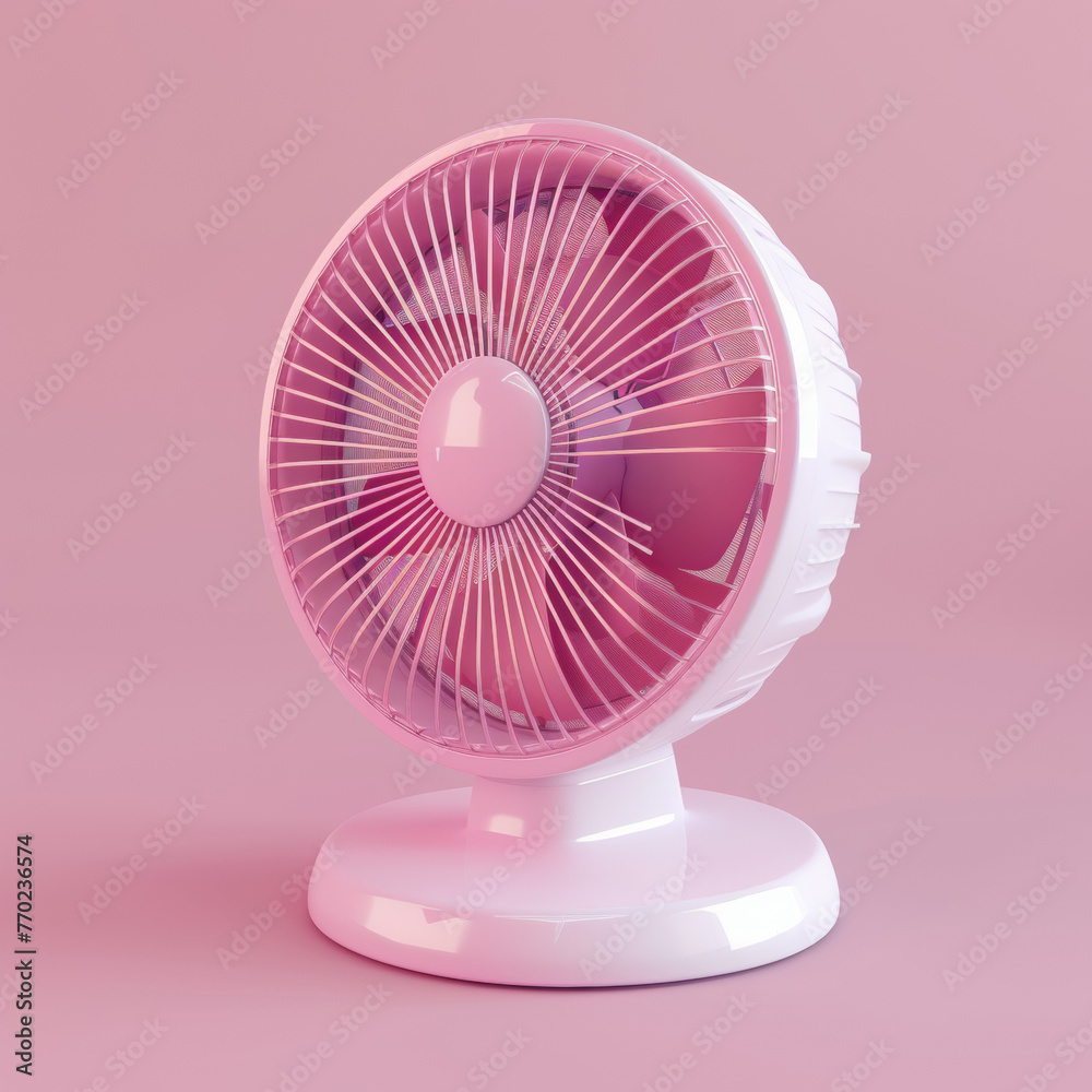 Electric fan, 90's style, pink generative ai