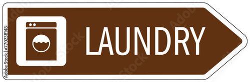 Campground directional sign laundry