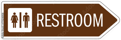 Campground directional sign restroom