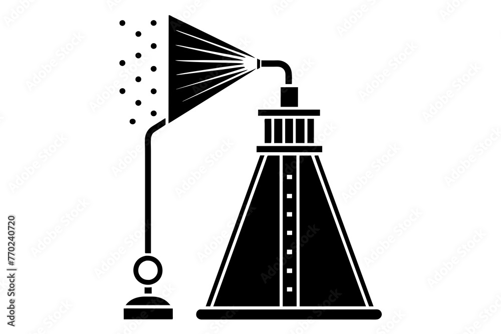 particle counter silhouette vector illustration