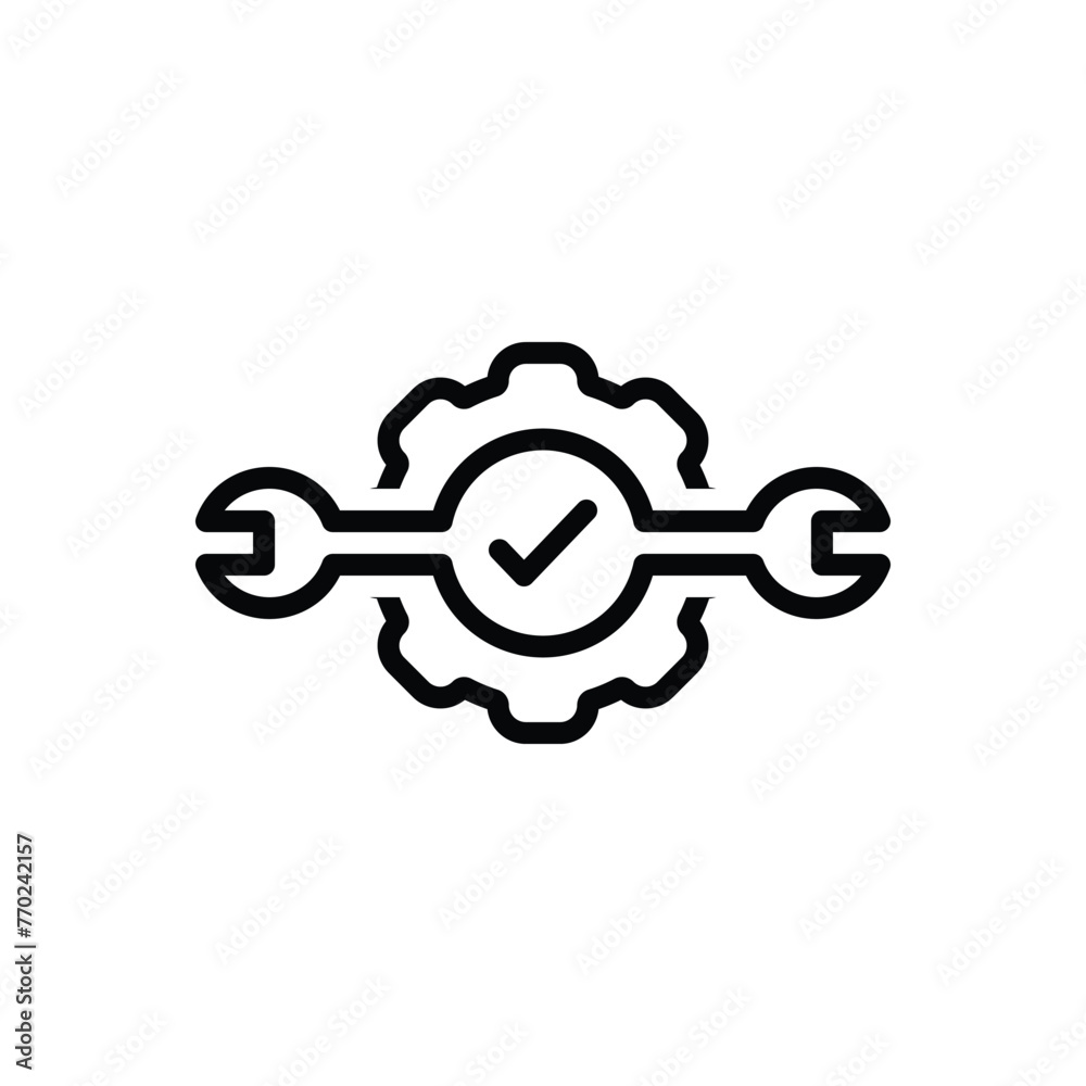 Black line icon for service mark Black line icon for service mark