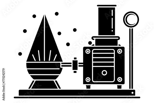 mass spectrometer silhouette vector illustration