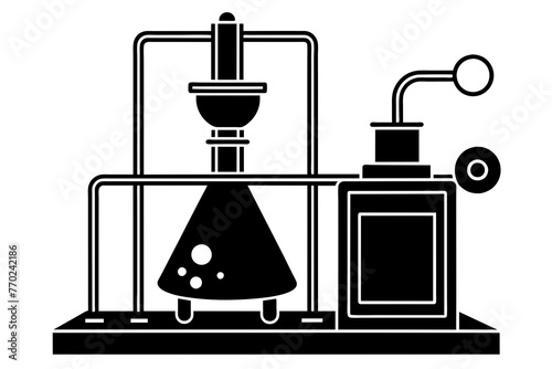 mass spectrometer silhouette vector illustration