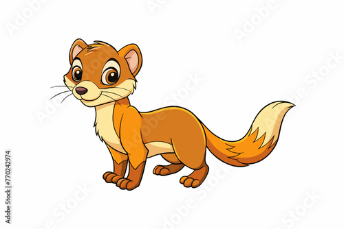 weasel silhouette vector illustration