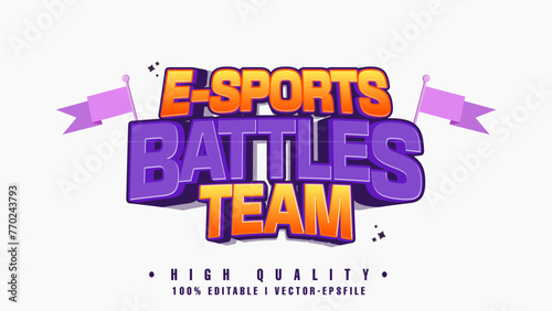 editable sports  battles text effect.typhography logo