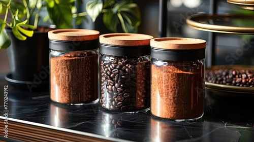 Packaging of coffee beans.
