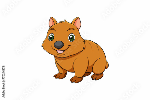 wombat silhouette vector illustration