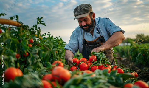 Anonymous chef harvesting fresh vegetables