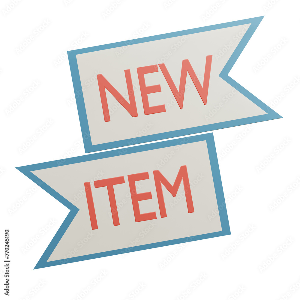 Fototapeta premium 3 D illustration of new item icon