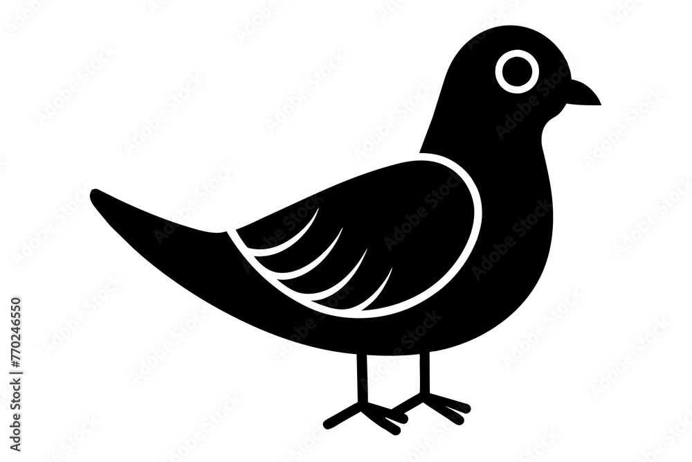 sunny bird silhouette vector illustration