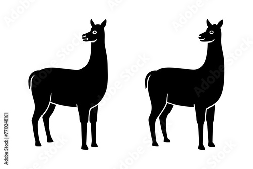 llama silhouette vector illustration