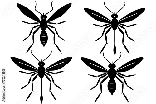 mosquito silhouette vector illustration