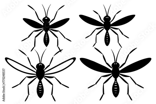 mosquito silhouette vector illustration
